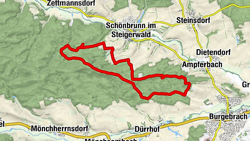 Burgebrach Rundweg in Steigerwald