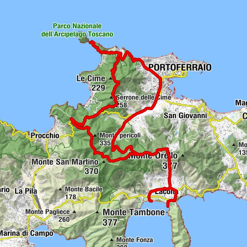 Elba Lorbeer Trail und Windschweintrail