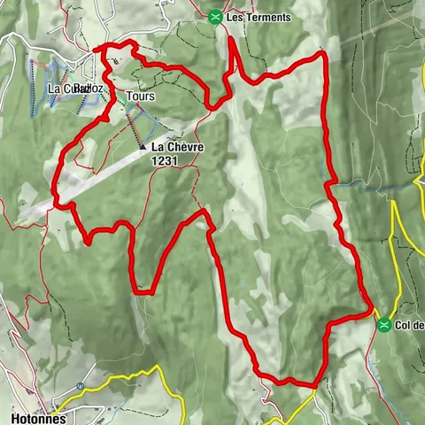 MTB Course 13 red - South of the Plateau de Retord - Espace FFC Ain Forestière
