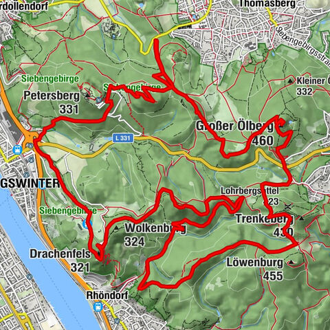 Siebengebirge über 7 Berge