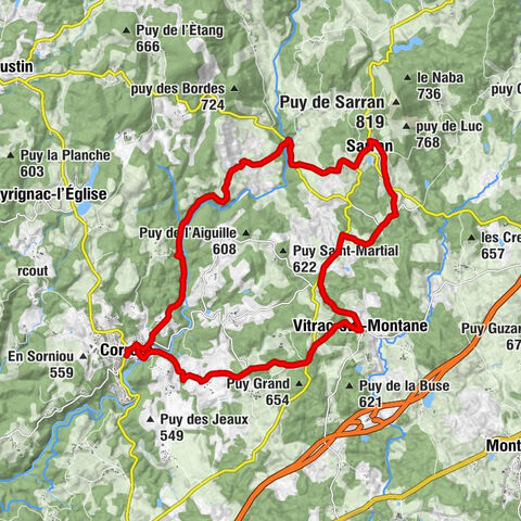 Leisure cycling route: the Corrèze Valley