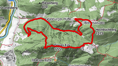 3 Tausender Tour, Dürres Eck Gaisberg und Hochbuchberg