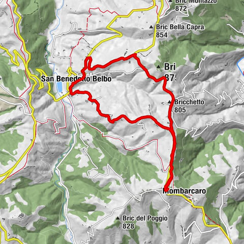 Mombarcaro-San Benedetto Belbo Rundweg