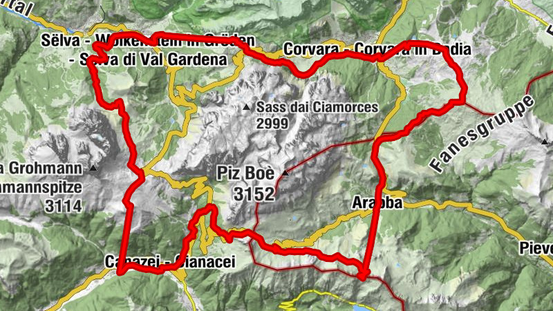 Sellaronda - im Uhrzeigersinn