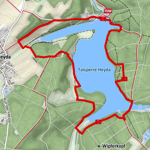 Circular route - Around the Heyda Dam - Thuringian Forest