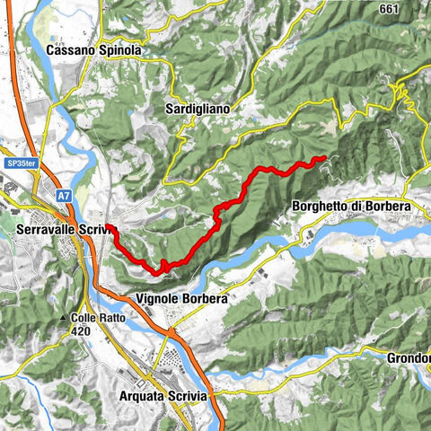 Sentiero 200 - Anello Borbera - Spinti - TAPPA 1/11 (Stazzano - Ca' del bello) in mountain bike