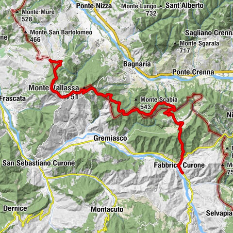 Sentiero 103 : Serra del Monte - Fabbrica Curone in mountain bike