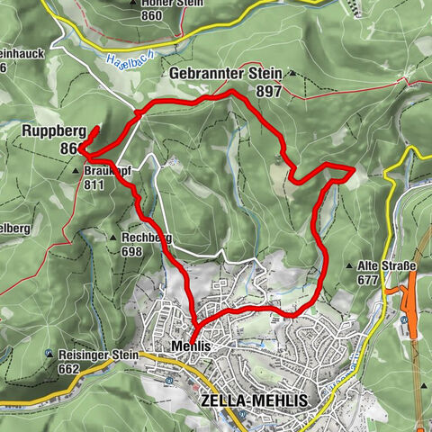 Circular hiking route - Ruppberg - Thuringian Forest