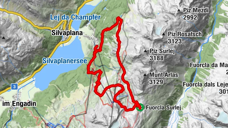 Fuorcla Surlej-Hahnensee route – Trailtrophy route