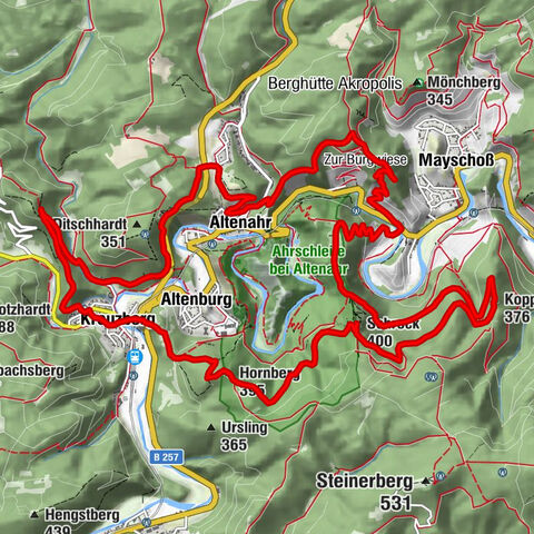 Von Kreuzberg eine schöne Runde mit einigen Höhenmeter, Rheinland-Pfalz/Deutschland