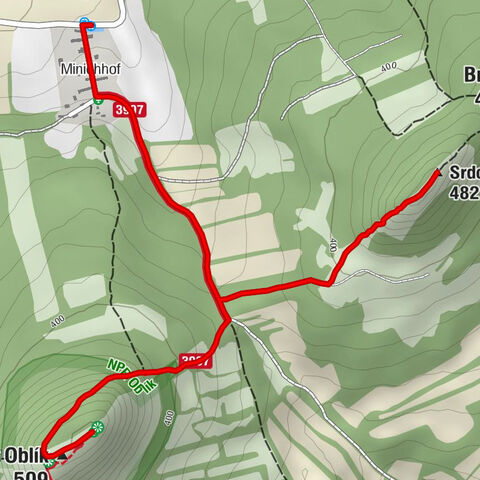 Mnichov - Oblík - Srdov - Charvatce u Loun