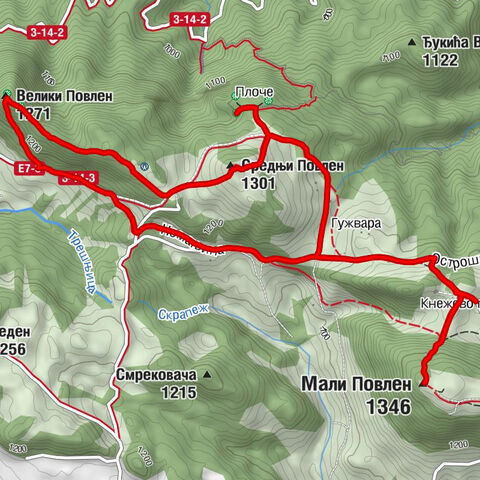 Планинарска кућа „Повленски кућерак“ - Велики Повлен - Средњи Повлен - Мали Повлен