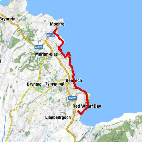 Llanfair-Mathafarn-Eithaf - The Old Boathouse - Castell Mawr Rock - Moelfre
