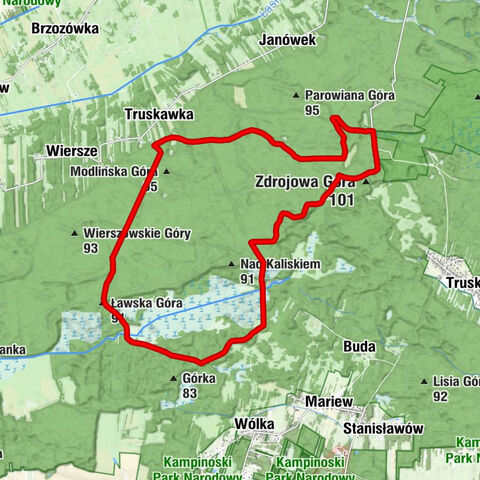 Tygrysia Górka - Zdrojowa Góra - Ławska Góra - Truskawka