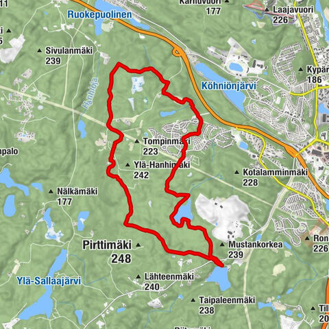 Kulonpalonmäki MTB tour 15,6 km