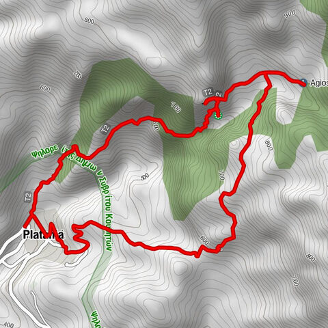 Platania-Schlucht, Steintor,2-Meere-Blick, Felskapelle
