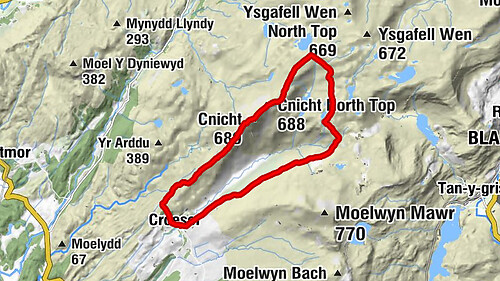 Croesor - Cnicht - Cnicht North Top - Croesor Uchaf