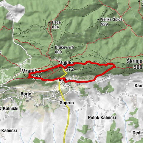 Kalnik - Sedmi zub - Vranilac - crkva svetog Brcka