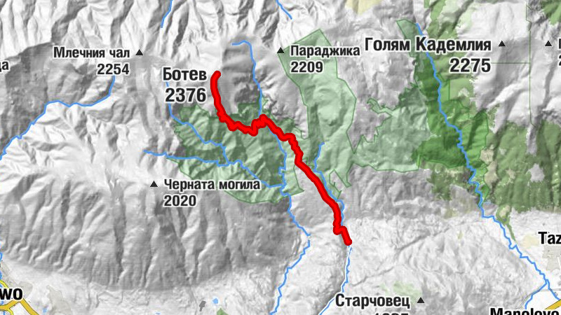 Връшника - Папунячка - Рай - Ботев