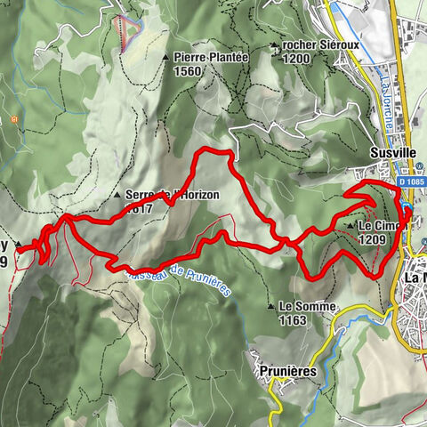 Gare du Petit Train de la Mure - Le Sénépy - Col du Sénépy - Les Chuzins