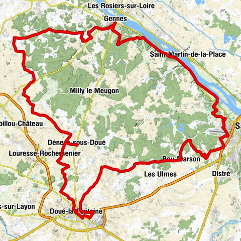 Oenovélo: loop between Loire and falun