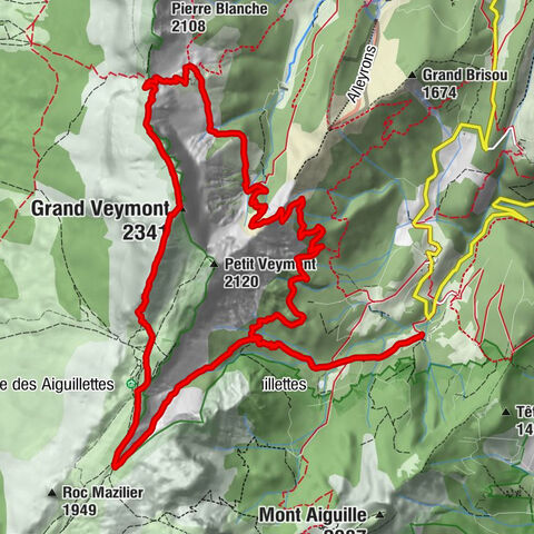 Gresse-en-Vercors - Ruisseau du Barri - Pas de la Ville - Grand Veymont