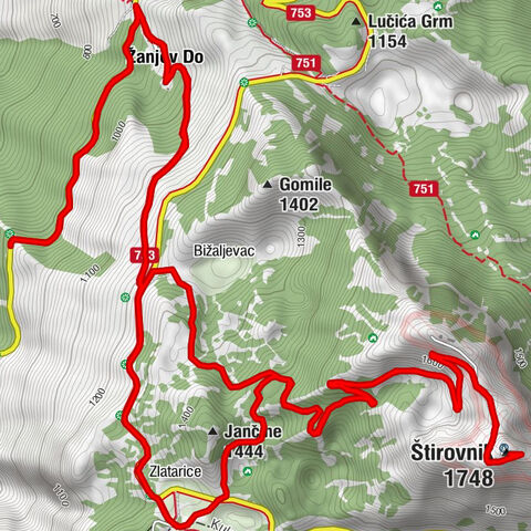 Prijestolnica Cetinje - Sv. Jeremija - Štirovnik - Jančine