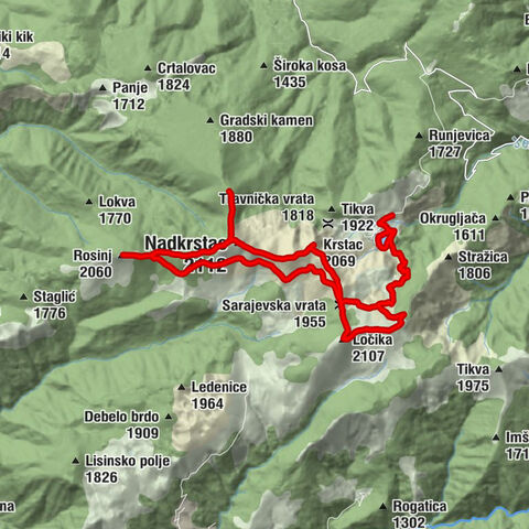 Općina Gornji Vakuf-Uskoplje - Nadkrstac - Ločika - Općina Fojnica