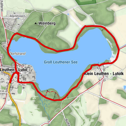 Groß Leuthen - Lutol - Strand - Klein Leuthen - Lutolk