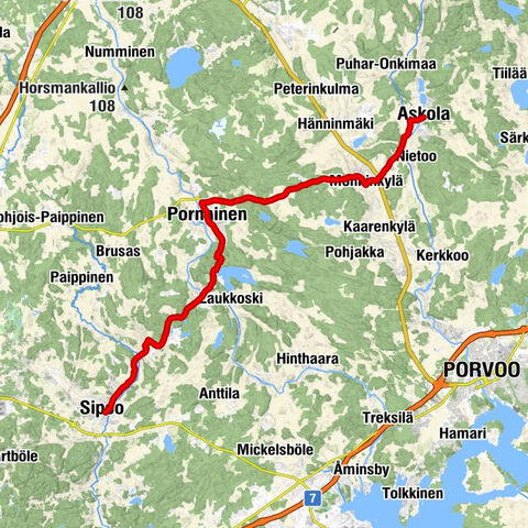 Askola - Pornainen - Pornaisten kirkko - Nikkilä