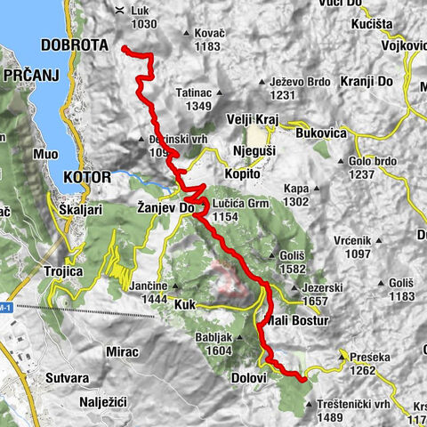 Ivanova korita - Lučića Grm - Krstac - Dobrota