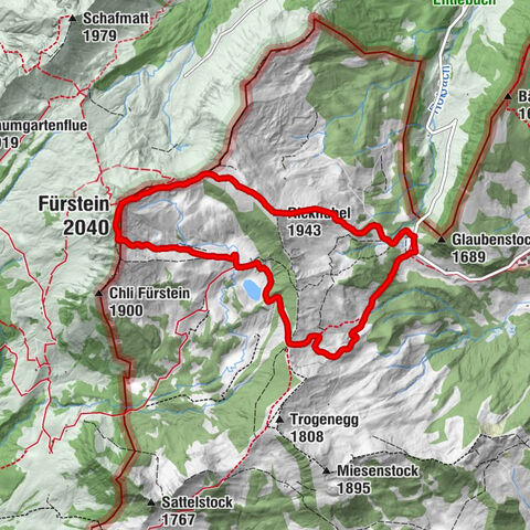 Glaubenberg - Rickhubel - Fürstein - Glaubenberg Pass