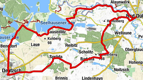 Bad Düben - Gasthof u. Pension Zum Eichenast - Kirche Benndorf - Delitzsch