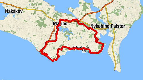 Rødbyhavn - Sakskøbing - Sakskøbing Kirke - Hunseby Kirke