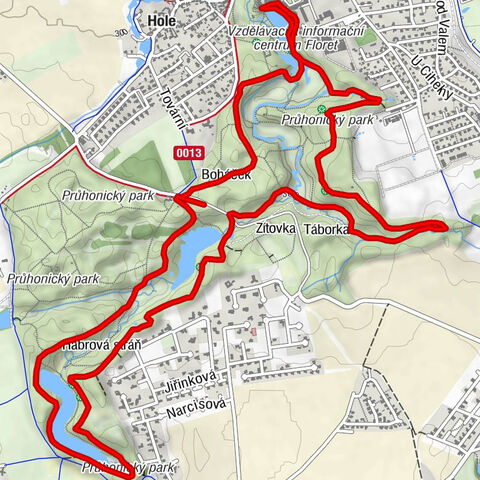 Boháček - Průhonice - Habrová stráň