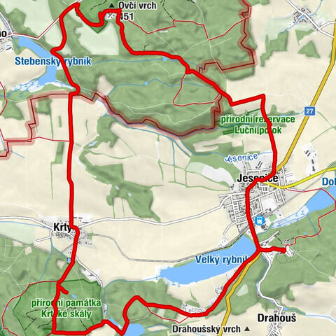 Krty - Všech svatých - Ovčí vrch - Na Cháti