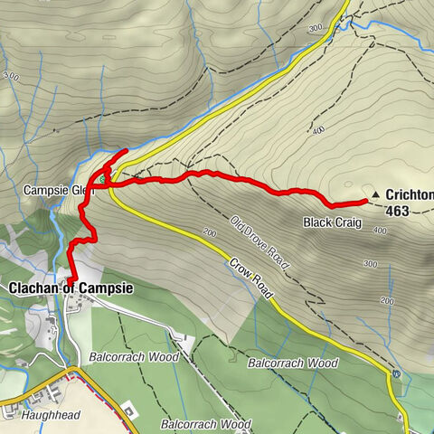 Clachan of Campsie - Lady's Linn - Crichton's Cairn - East Dunbartonshire