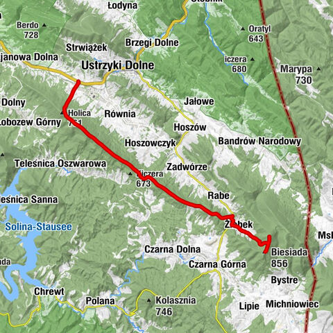 Równia - Zawał - Jaworniki - Bystre