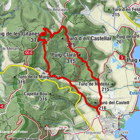 Banyoles - Puig Clarà - Turó d'en Castellar - Puig de les Gitanes