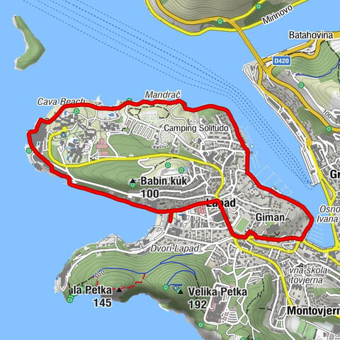 Uvala Lapad - Dubrovnik - Giman - Gradski kotar Lapad