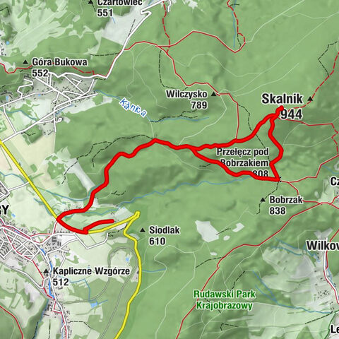 Kowary - Przełęcz pod Bobrzakiem - Ostra Mała