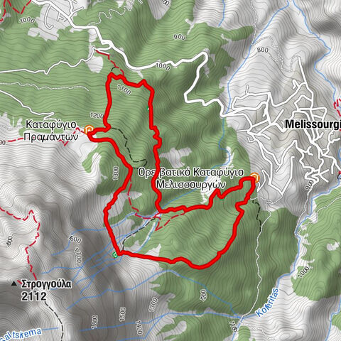 Ορειβατικό Καταφύγιο Μελισσουργών - Σπηλιά Κατσαντώνη - Καταφύγιο Πραμάντων - Κεφαλόβρυσο