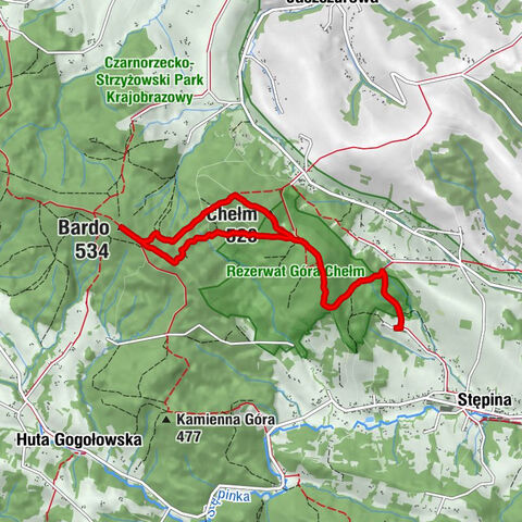 Jaszczurowa - Chełm - Bardo - Huta Gogołowska