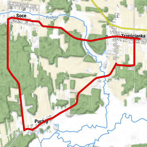 Trześcianka - Cerkiew pw. Opieki Matki Bożej - Kaplica pw. Świętego Proroka Eliasza - Cerkiew pw. Świętego Michała Archanioła
