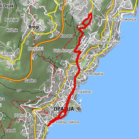 Pobri - crkva svetog Jakova - Opatija - vidikovac