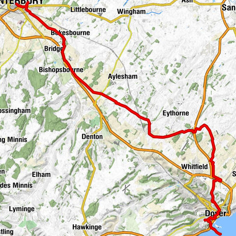 The King's Mile - Saint Martin's Church - All Saints' Church, Waldershare - Dover