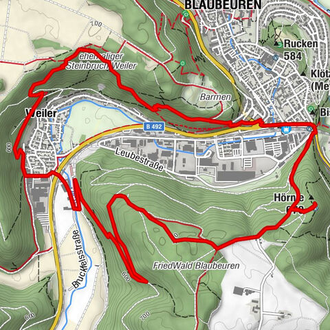 Blaubeuren - Brillenhöhle - Hörnle