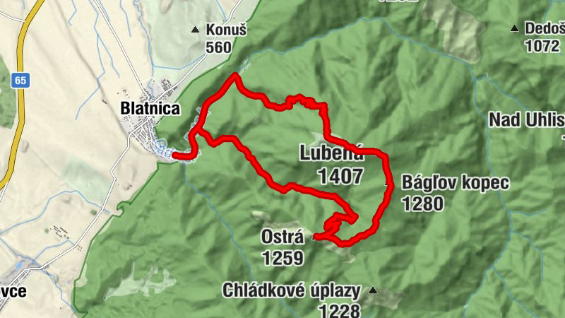 Chatová osada Gader - Tlstá - Lubená - Ostrá