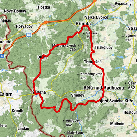 Praha - Přimda - Bělá nad Radbuzou - Panna Maria Sedmibolestná