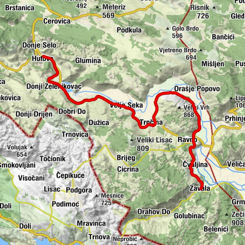 Hutovo - Donji Zelenikovac - Turkovići - Velja Seka